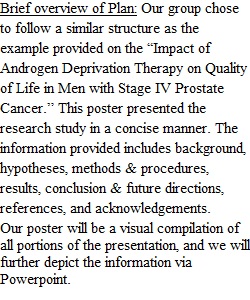 Poster Presentation Plan